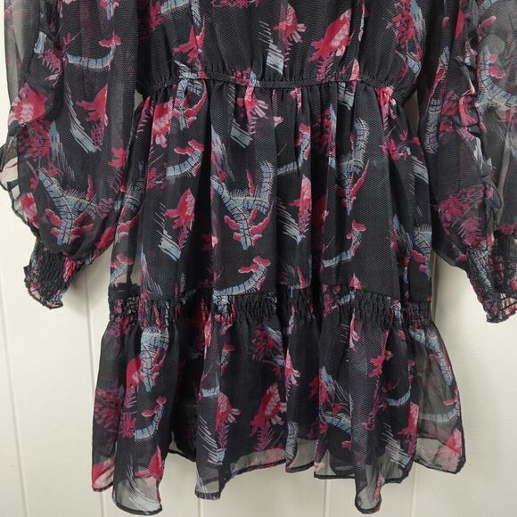 Beulah Style Womens Tiered Flowy Dress X-Small - Picture 6 of 11